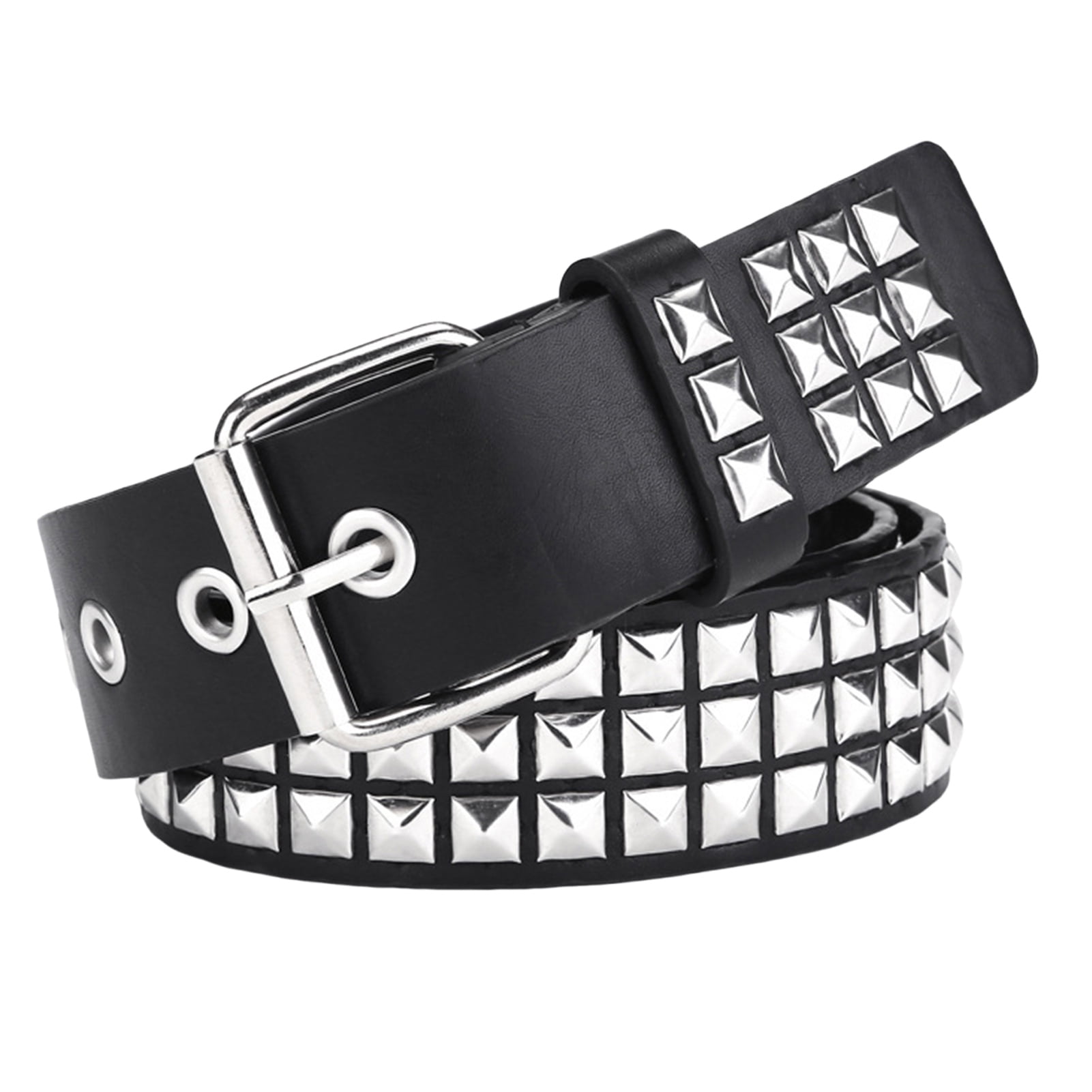 Grofry Punk Style Studded Belt Square Rivets Adjustable Straps Rock ...