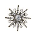 thumbnail image 1 of Grofry Retro Alloy Eight-pointed Star Brooch Sparkling Faux Diamond Encrusted Jewelry Piece Gold Silver Clothing Accessories Brooch for Women Shawl Pin Clip Badge Corsage, 1 of 8