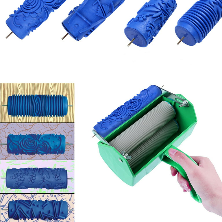 Decorative Paint Roller Pattern Embossing Texture Painting Tools For Wall  Rubber