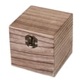 thumbnail image 1 of Grofry Storage Holder Retro Style Clamshell Design Square Shaped Wooden Vintage Jewelry Storage Box for Small Items Ebony, 1 of 8
