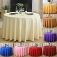 thumbnail image 1 of Grofry Tablecloths Machine Washable Neat Edges Round Spillproof Polyester Fabric Table Cover for Home Pink, 1 of 8