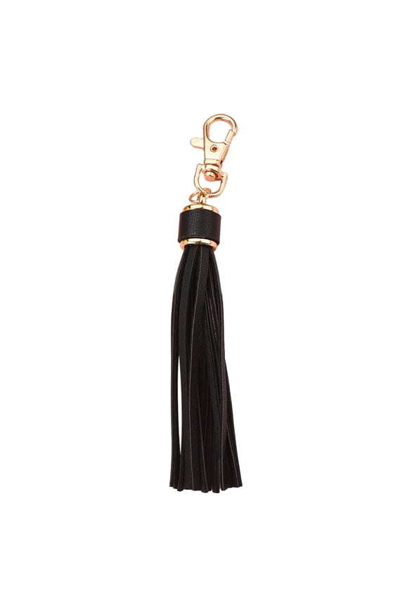 Tassel Keychain Pendant Faux Leather Lobster Clip Fringe Stainless Lightweight Portable DIY Keyring Schoolbag Decoration Pendant