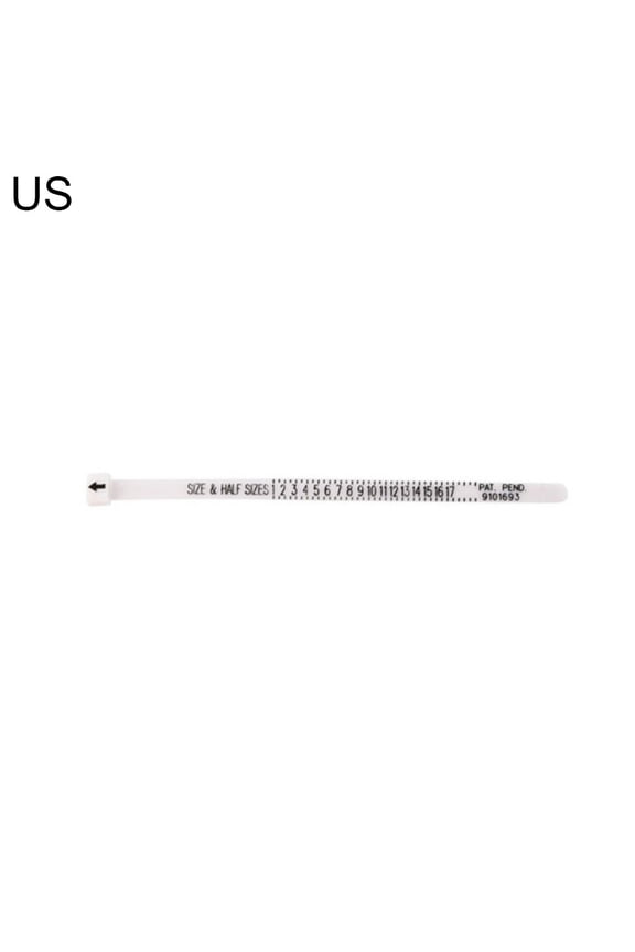 UK/US Standard Finger Ring Size Handmade Measuring Tape Ruler Loop Gauge Tool