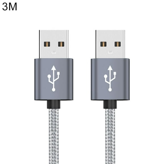 Grofry USB2 0 Male to Male USB Cable High Speed Data Transfer Cord Grey