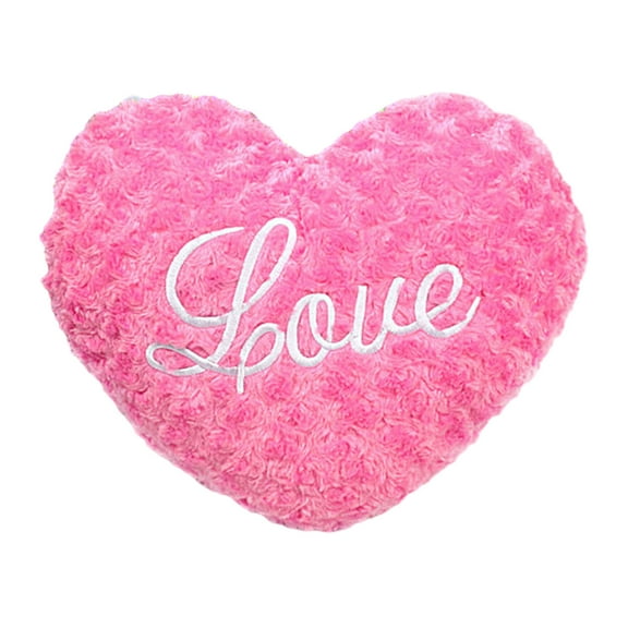 Grofry Valentine's Day Plush,Love Heart Pillow Soft Romantic Heart Shaped Throw Sleeping Cushion Stuffed Toy Sofa Couch Bed Decoration Valentine's Day Girlfriend Gift