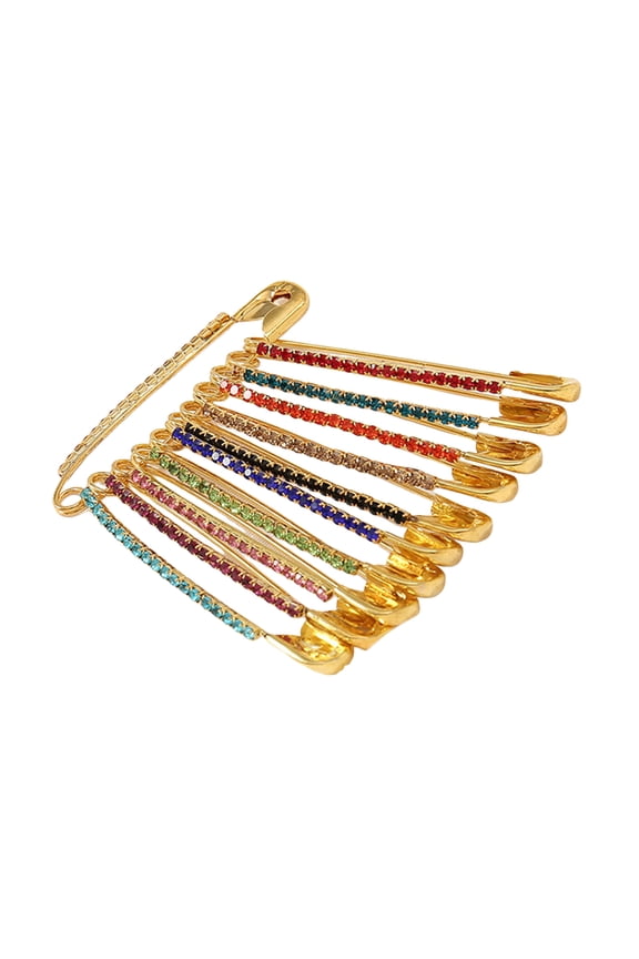 Waist Pins Rhinestone Safety Brooches Sweater Shawl Clips Brooch Pins Women Skirts Scarf Lapel Hat Accessories Clothes Fixation Tools