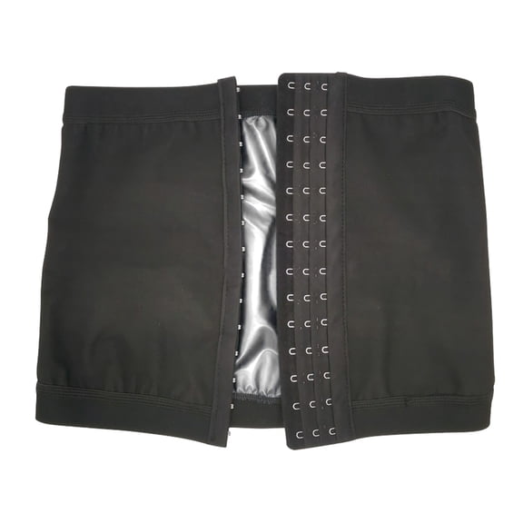 Grofry Waist Trimmer Adjustable Heat-trapping Wide Application Sweat Tummy Workout Belt Stomach Wraps for Women Bodybuilding Black Silver L