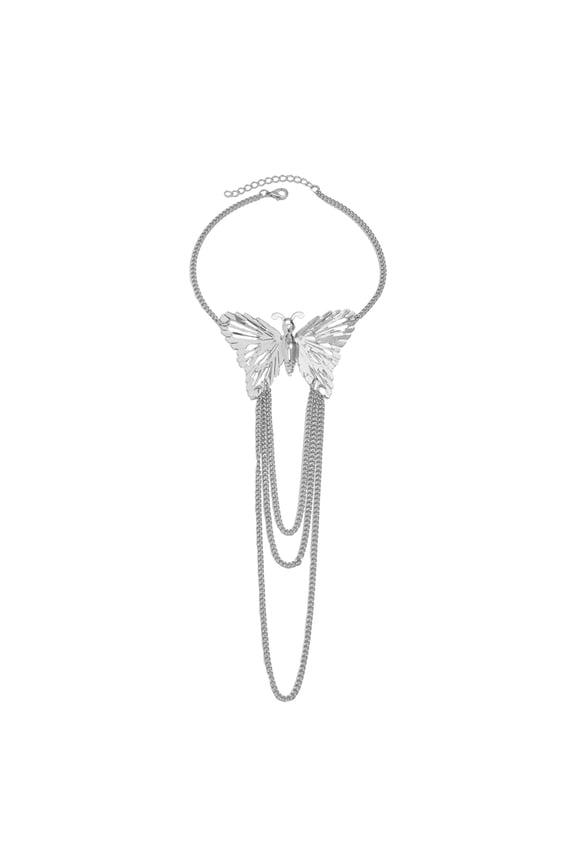 Women Arm Bracelet Adjustable Hollow Out Butterfly Shape Multi Chains Punk Style Anti-slip Lady Prom Party Cosplay Performance Jewelry Armlet