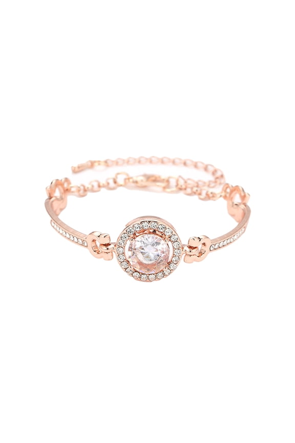 Women Bracelet Sparkling Vibrant Color Lobster Clasp Design Adjustable with Extension Chain Alloy Shining Rhinestone Bracelet Women Jewelry Gift for Female