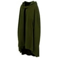 thumbnail image 1 of Grofry Women Cloak Thickened Loose Warm Windproof Lengthened Single Button Closure Sleeve Holes Hooded Ponchos Long Shawl, 1 of 7