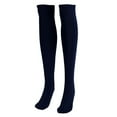 thumbnail image 1 of Grofry Women Football Socks,Unisex Football Plain Long Sock Sport Knee High Large Hockey Soccer Rugby Stocks Navyblue, 1 of 6