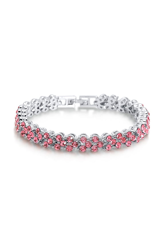 Women Full Rhinestone Inlaid Bracelet Bangle Wedding Party Jewelry Gift