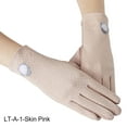 thumbnail image 1 of Grofry Women Gloves,Rabbit Ear Dotted Thin Cotton Anti UV Slip Touch Screen Driving Gloves LT-A-1-Skin Pink, 1 of 6