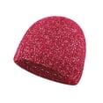 thumbnail image 1 of Grofry Women Hat Sequin Decor Dome Hip Hop Style Elastic Large Head Circumference Anti-slip Club Party Cap Outdoor Street Work Cycling Beanie, 1 of 7