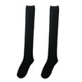 thumbnail image 1 of Grofry Women High Socks,1 Pair Winter Warm Cotton Thick Crochet Over The Knee Thigh Long High Socks Black, 1 of 8