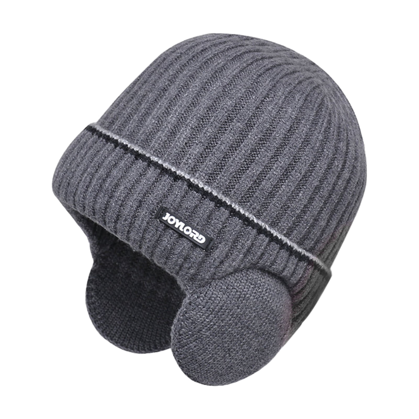 Grofry Women Men Winter Beanie Hat Unisex Knit Wool Hat Thickened ...
