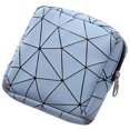 Grofry Women Menstrual Pad Pouch，Period Kit Bag，Geometric Print