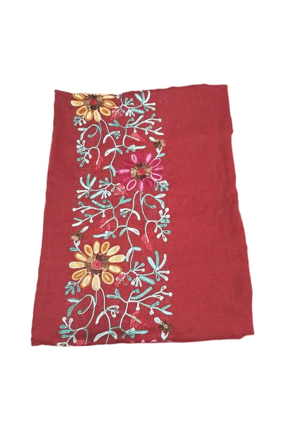 Women Scarf,Embroidered Flower Scarf Cotton Long Wrap Bandana Scarves Girl Shawl Gift