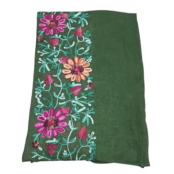Grofry Women Scarf,Embroidered Flower Scarf Cotton Long Wrap Bandana Scarves Girl Shawl Gift