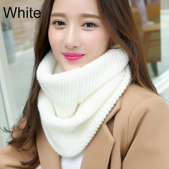 Grofry Women Scarf,Fall Winter Warm Solid Pullover Neckerchief Knitted Scarf