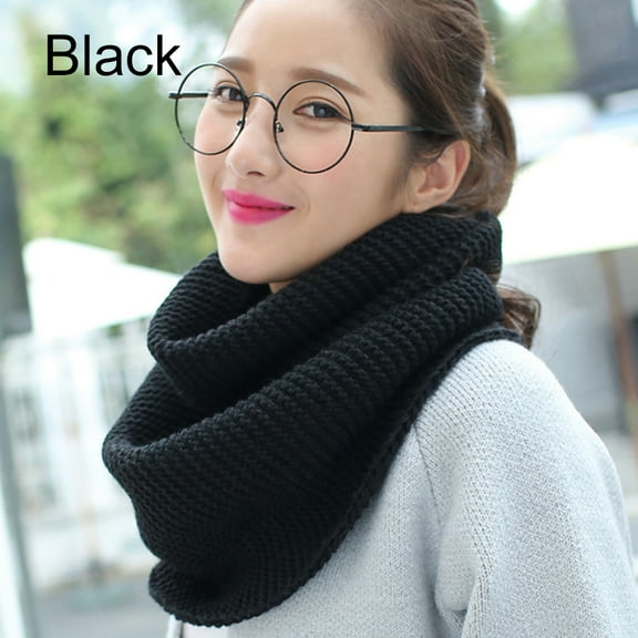 Grofry Women Scarf,Fall Winter Warm Solid Pullover Neckerchief Knitted Scarf