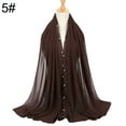 thumbnail image 1 of Grofry Women Scarf,Muslim Arab Solid Beading Veil Hijab Scarf Neck Wrap Shawl, 1 of 8