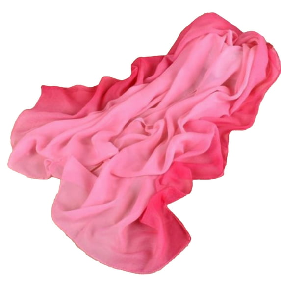 Grofry Women Scarf,Summer Gradient Color Soft Long Chiffon Beach Wrap Scarf Shawl