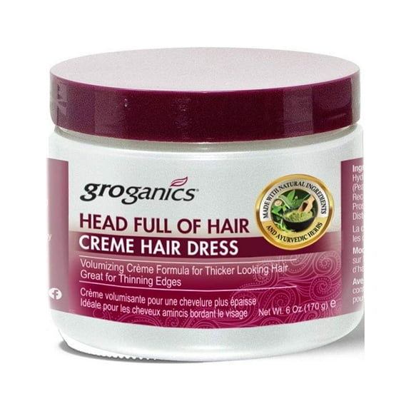 Groganics Head Full Of Hair, Creme Hair Dress, 6 Oz., Pack of 2