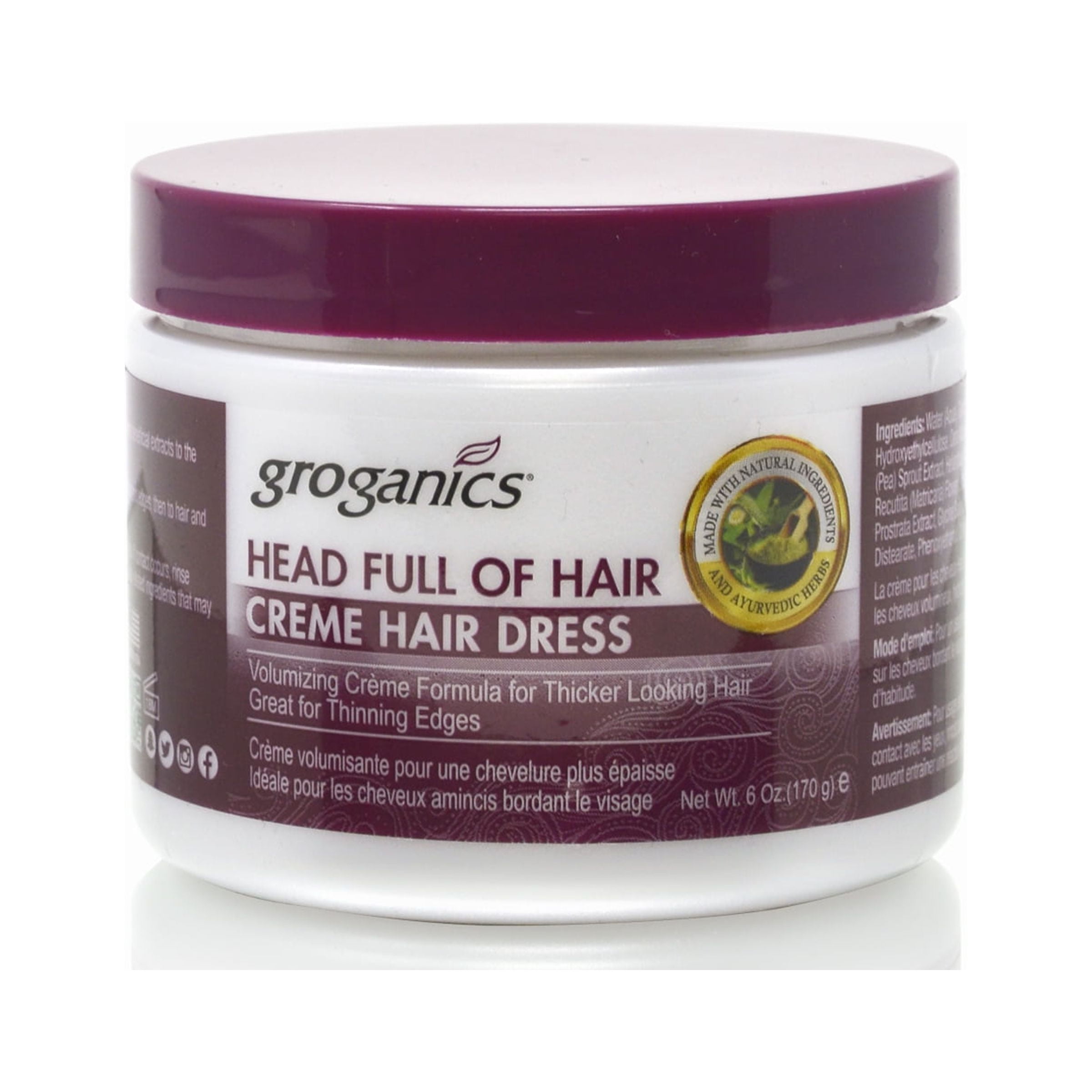 GROGANICS Head Full of Hair Creme Hair Dress (6oz) GROGANICS Head Full of Hair Creme Hair Dress (6oz)