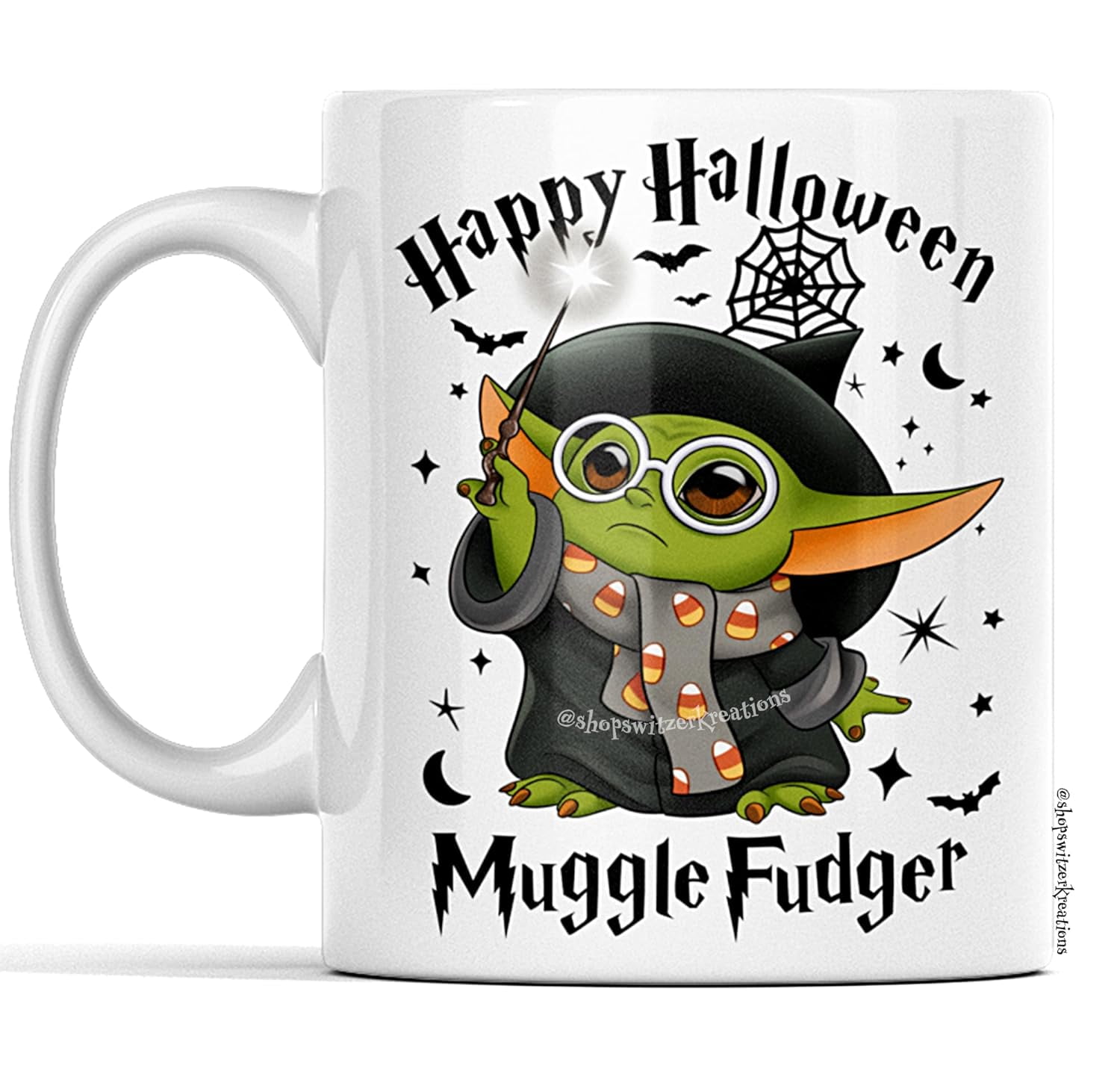 Grogu Mug, Happy Mugglefudger Mug, Babyyoda Trick Or Treating, Magical ...