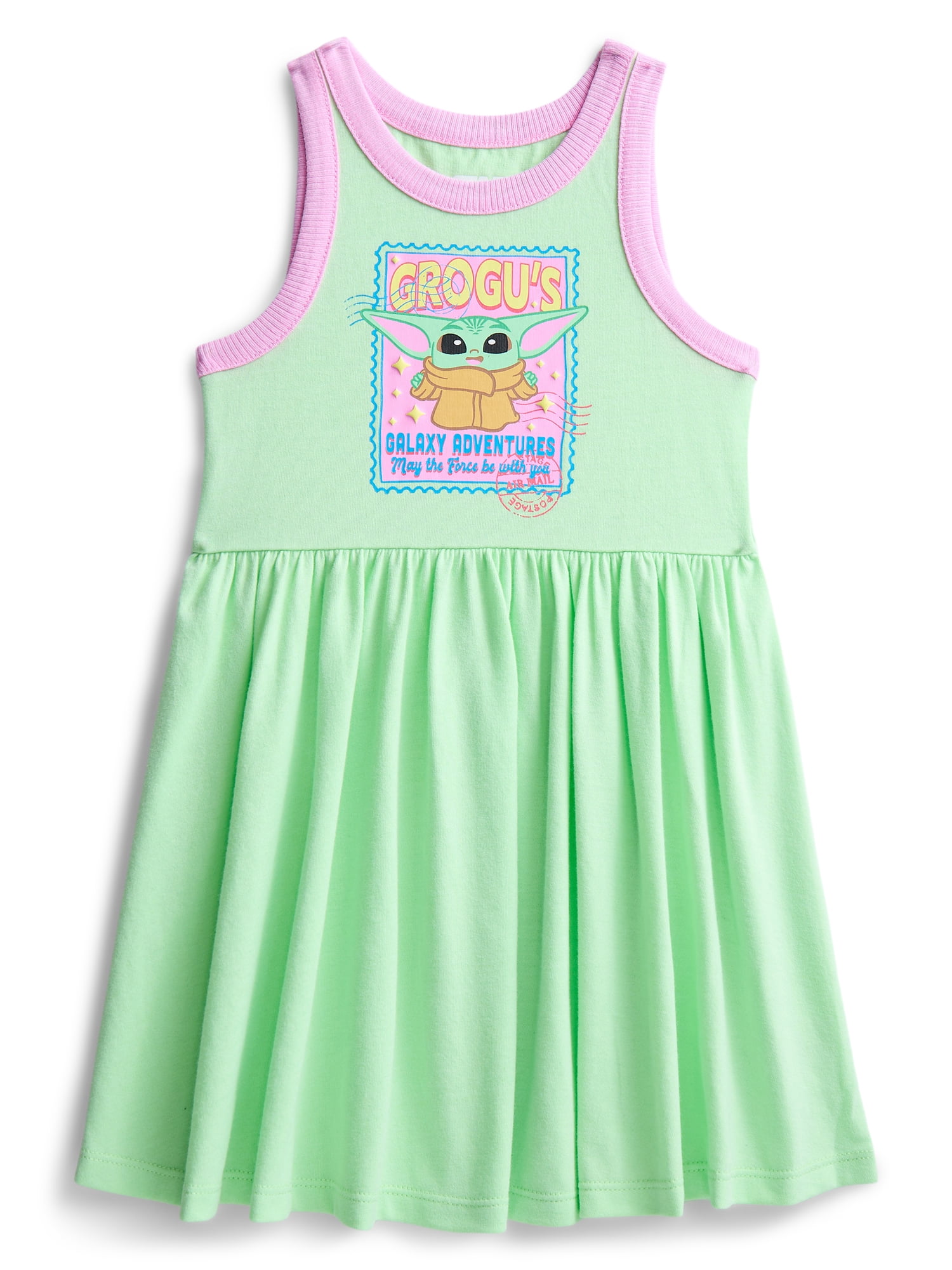 Star Wars Grogu Toddler Girls Graphic Tank Dress, Sizes 12M-5T