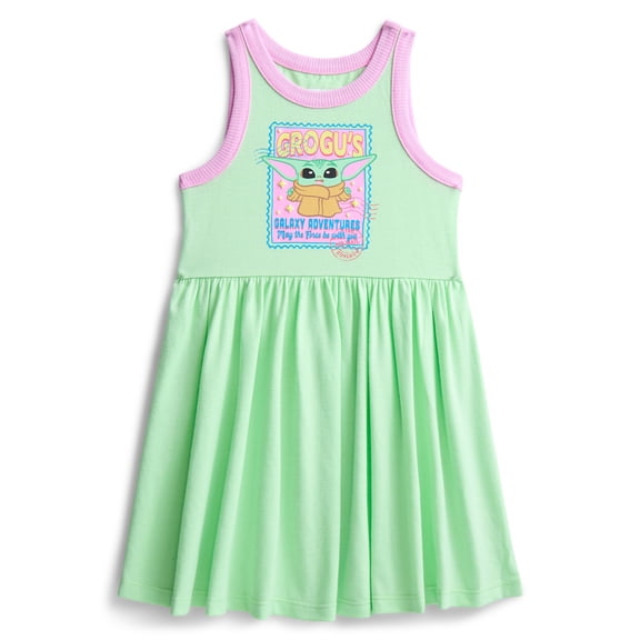 Star Wars Grogu Toddler Girls Graphic Tank Dress, Sizes 12M-5T