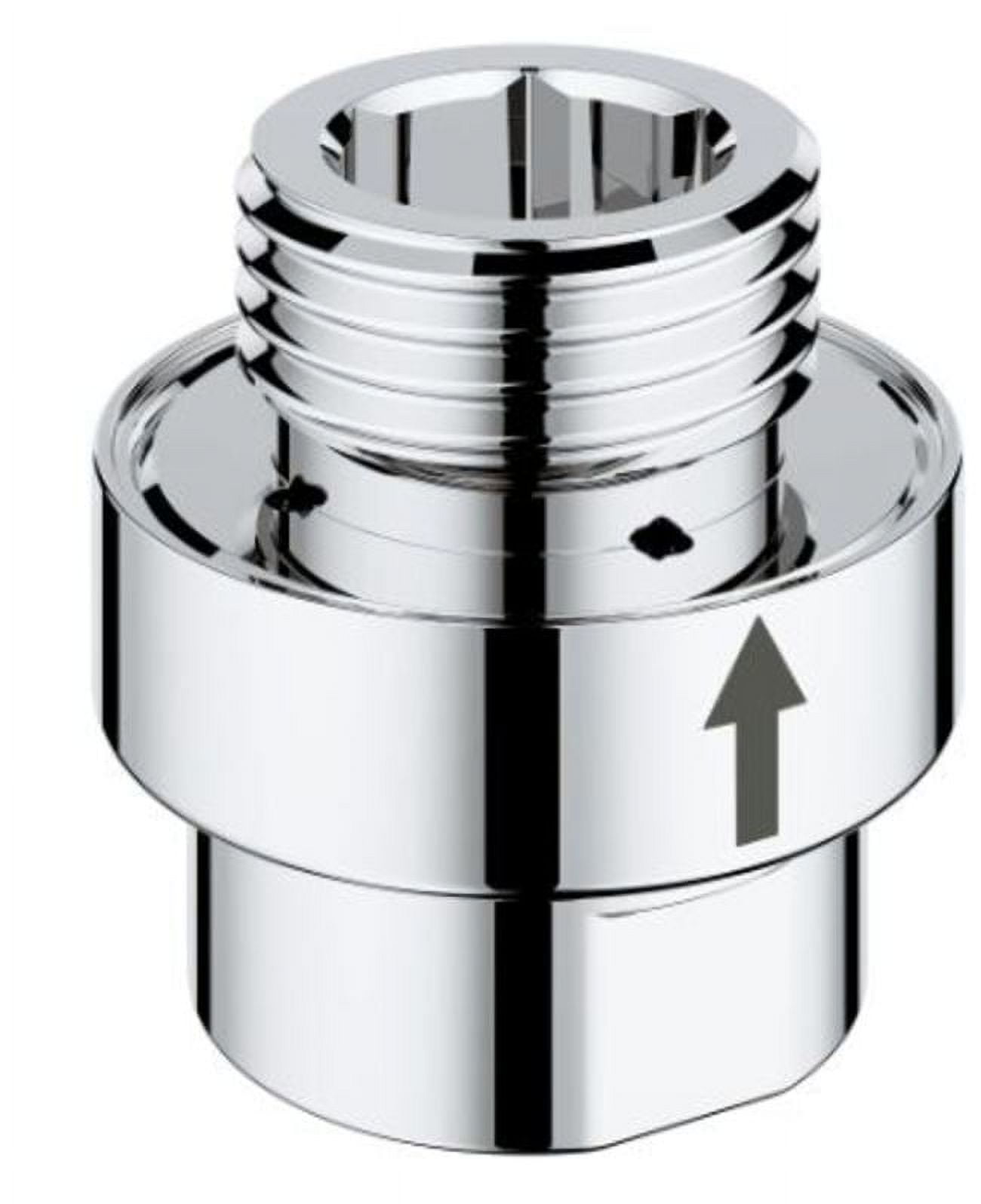 Gold and Chrome 1/2-Inch Handheld Shower Inline Vacuum Breaker