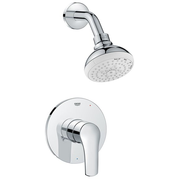 Grohe Eurosmart 1025210000 Eurosmart Pressure Balance Valve Shower Only Combo in Grohe Chrome
