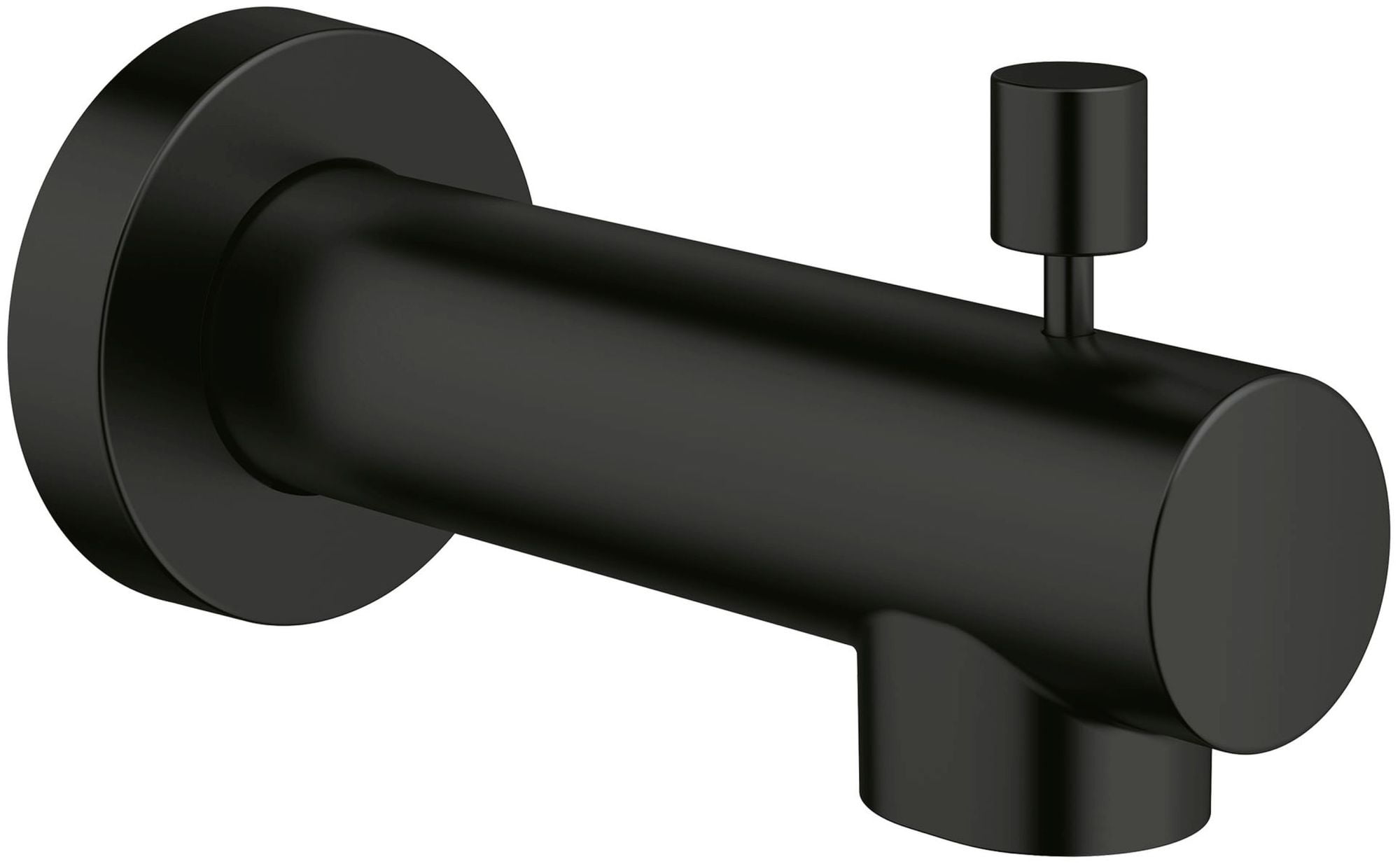 Elegant Wall-Mounted Tub Spout with Integrated Diverter in Brushed Nickel