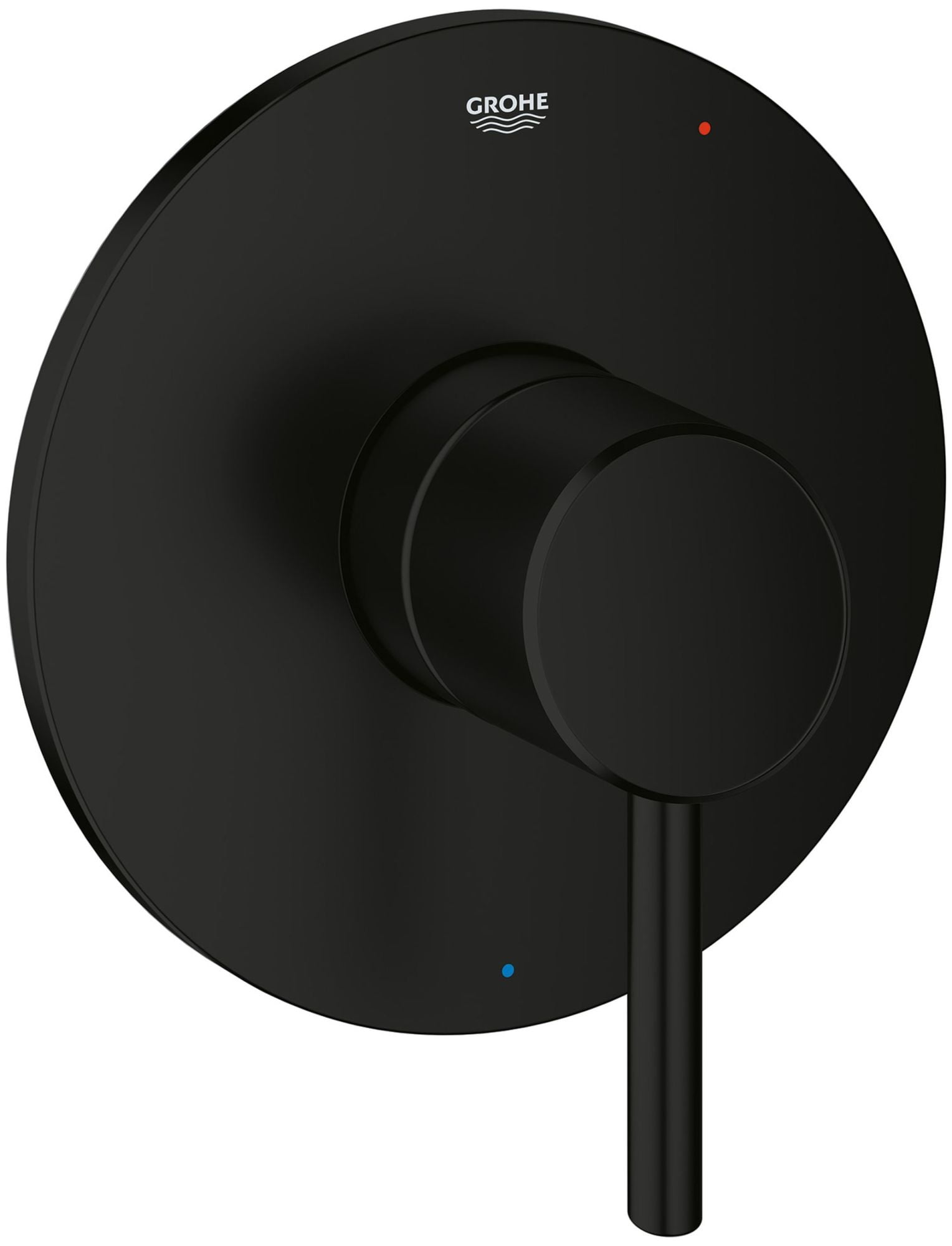 Matte Black Modern Wall-Mounted Shower Handle Lever