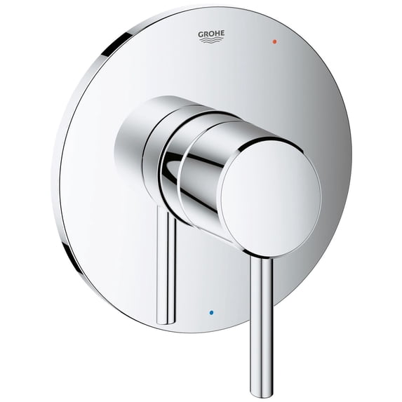 GROHE 14468000 Concetto Pressure Balance Valve Trim with Cartridge, Starlight Chrome