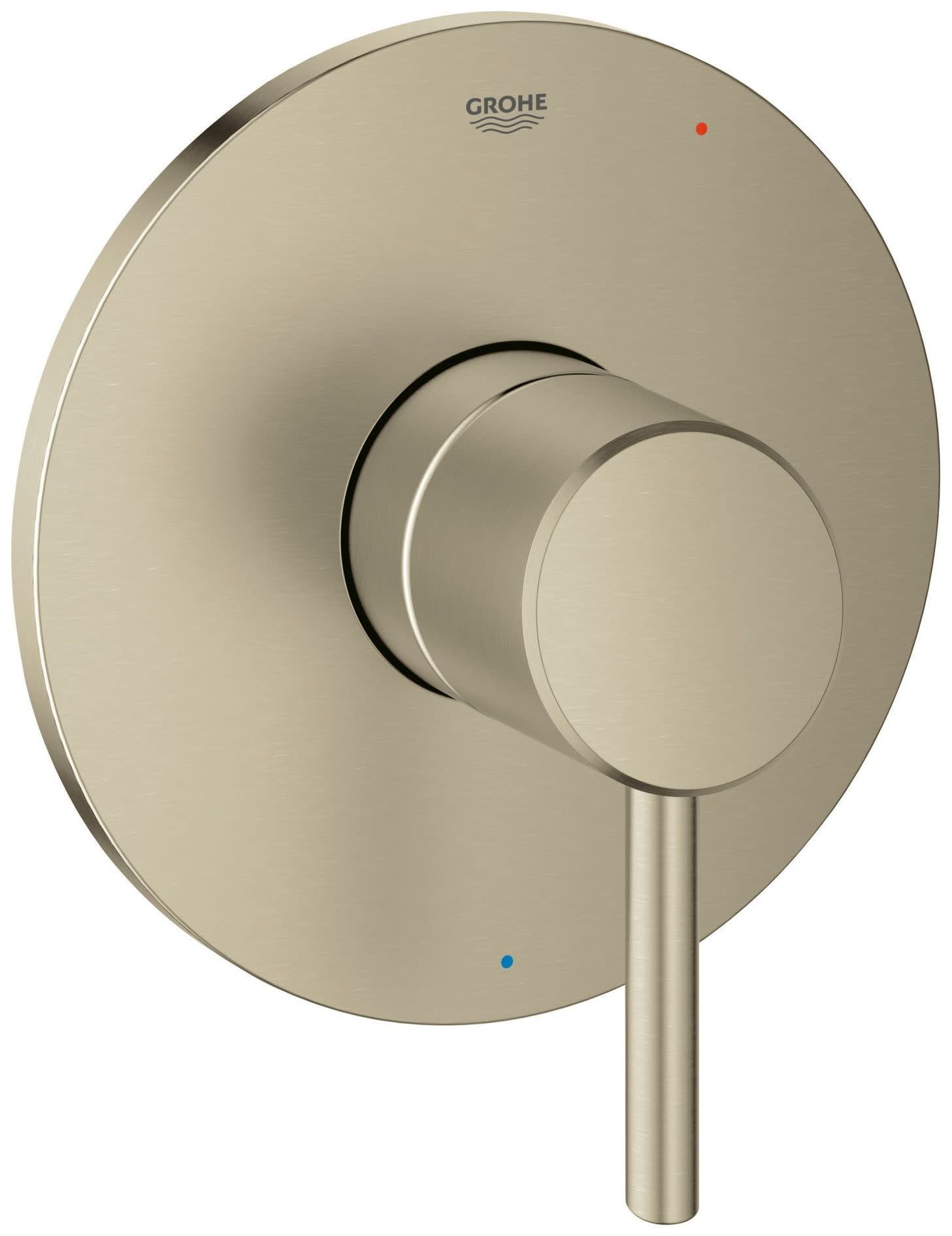 Concetto Sleek Brushed Nickel Wall-Mounted Shower Valve Trim