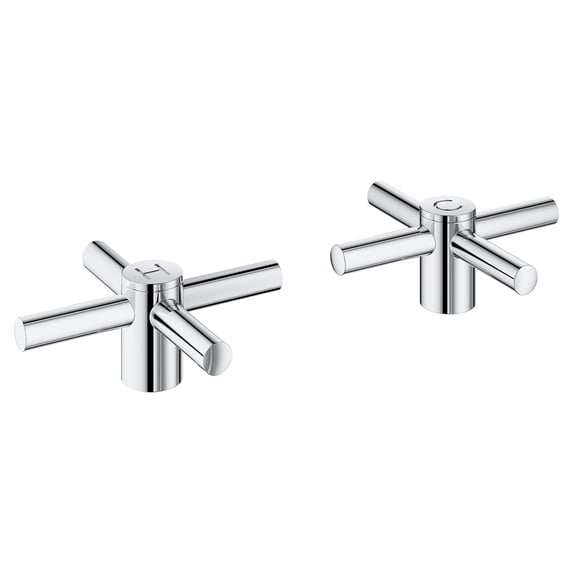 Grohe 18 026 3 Atrio Cross Handles For Bathroom Faucets - Chrome
