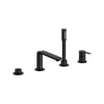 thumbnail image 1 of Grohe Lineare 195772431 4-Hole Single-Handle Deck Mount Roman Tub Faucet with 1.75 GPM Hand Shower in Matte Black, 1 of 7