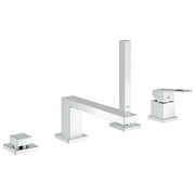 Grohe 19897001 Eurocube Four-Hole Bathtub Faucet with Handshower, StarLight Chrome