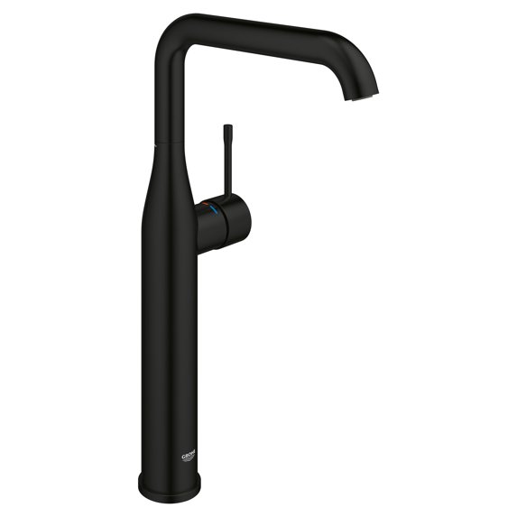 Grohe Essence 235382431 Single Hole Single-Handle Deck Mount Vessel Sink Faucet 1.2 GPM in Matte Black