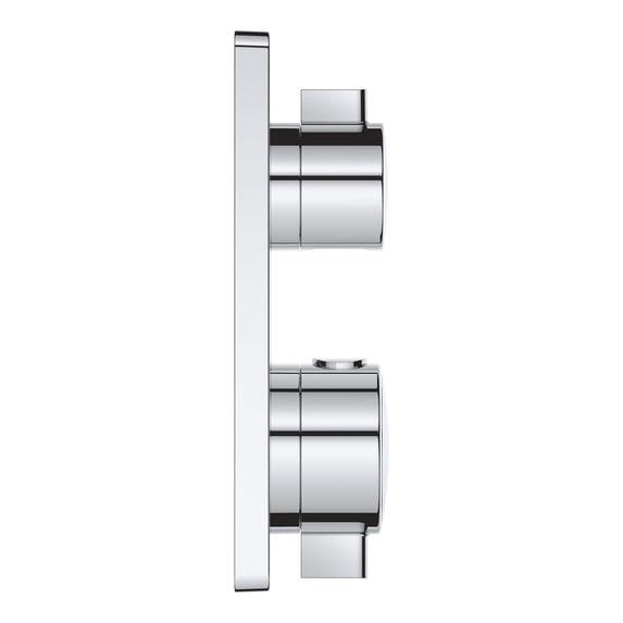 Grohe Grohtherm 24110A00 Single Function 2-Handle Thermostatic Valve Trim in Grohe Hard Graphite