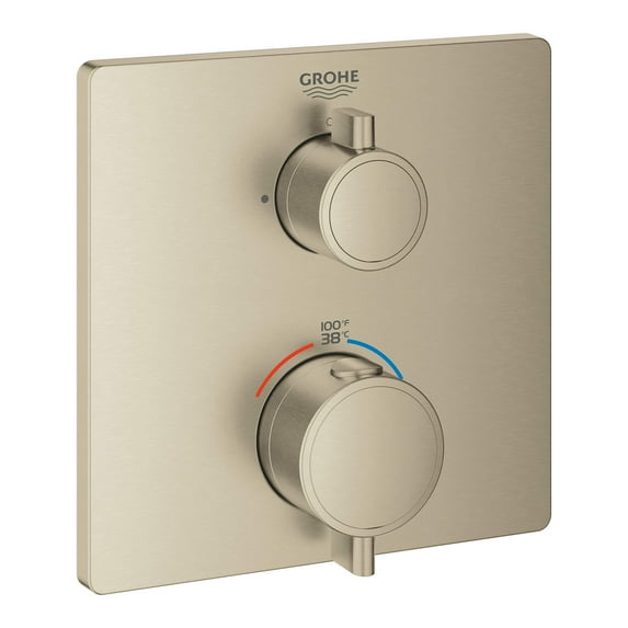 Grohe Grohtherm 24111A00 Dual Function 2-Handle Thermostatic Valve Trim in Grohe Hard Graphite