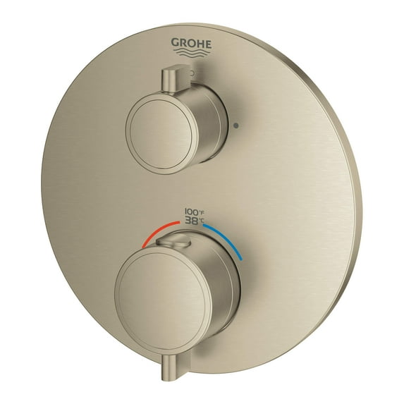 Grohe Grohtherm 24133A00 Dual Function 2-Handle Thermostatic Valve Trim in Grohe Hard Graphite