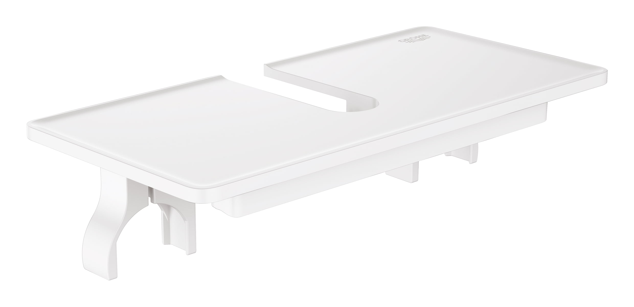 Euphoria White Acrylic Wall Mounted Shower Tray