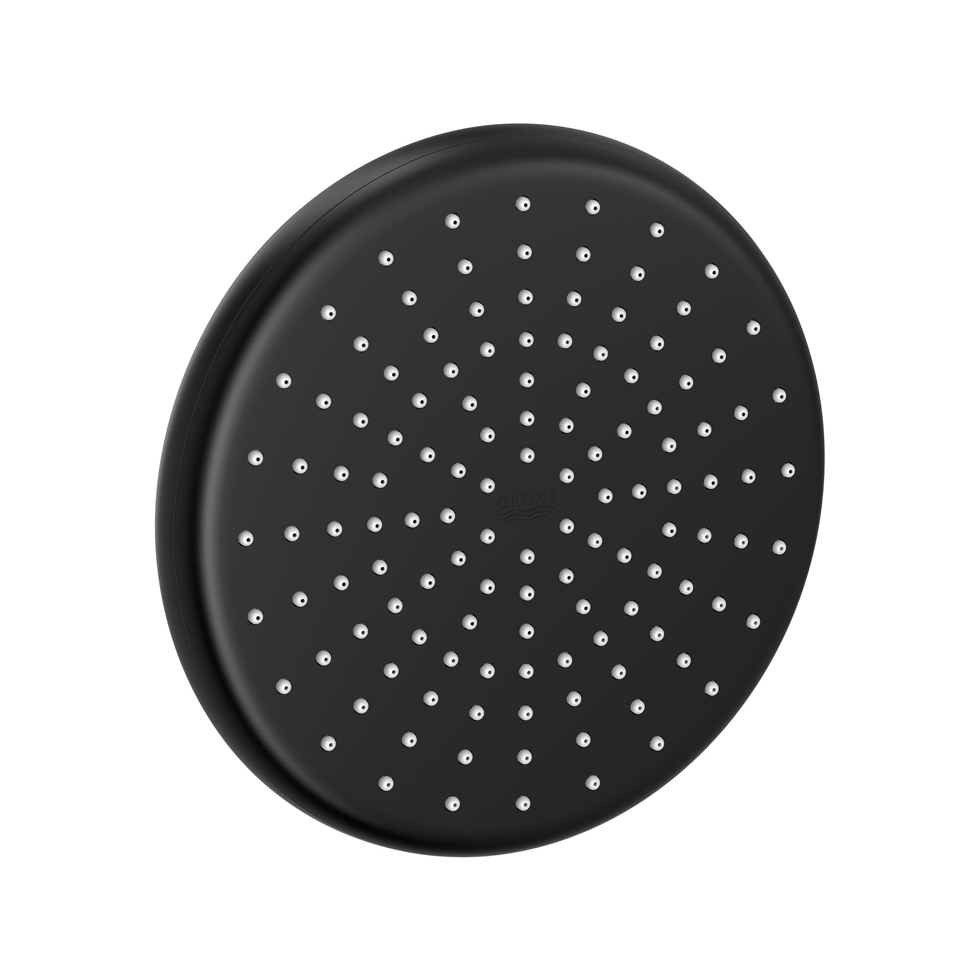 Matte Black Round Rain Shower Head with SpeedClean Technology