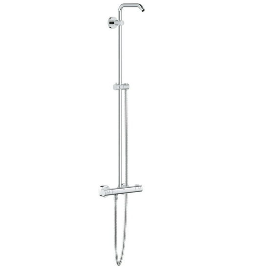 Grohe 26 421 New Tempesta Double Handle Thermostatic Shower System 10-13/16" Shower Arm- -