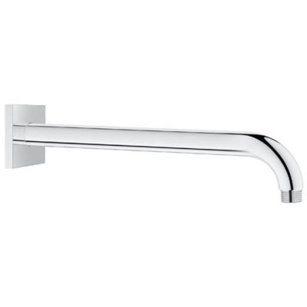 12-Inch Chrome Wall Mount Shower Arm with Square Flange
