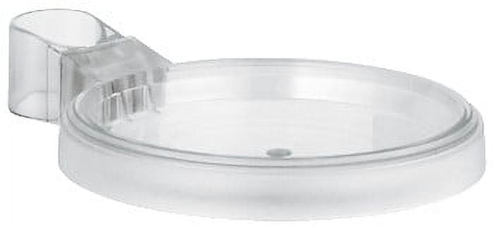 Clear Plastic Wall Mount Soap Dish with Chrome Finish